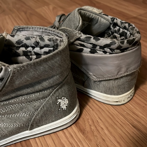 Polo Sport Grey High Tops with gray leapord size 8 - Picture 7 of 7